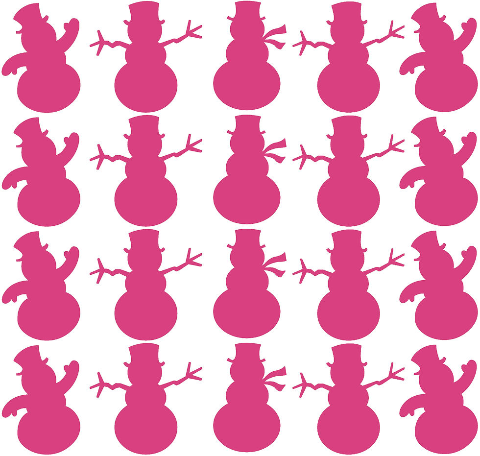 Thumbnail: 20 x Vinyl Snowman Shaped Stickers