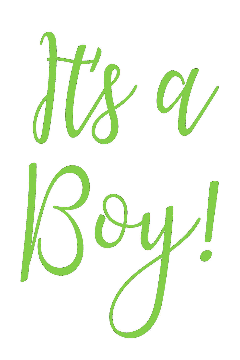 Thumbnail: It's a Boy, Vinyl Glass Sticker
