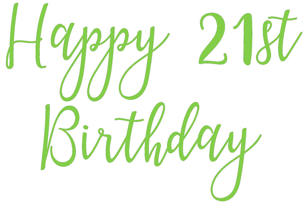 Thumbnail: Happy 21st Birthday Vinyl Sticker