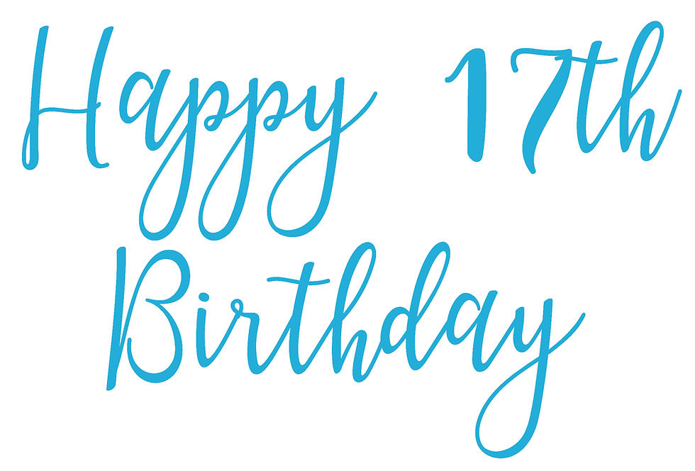 Thumbnail: Happy 17th Birthday Vinyl Sticker