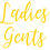 Thumbnail: Ladies & Gents - set of 2 x Stickers for Doors, Bathrooms, Restrooms