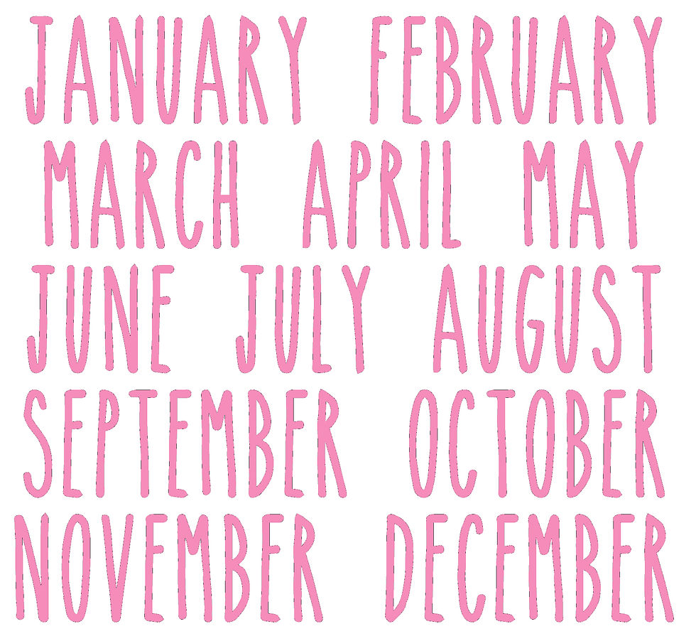 Thumbnail: Months of the Year - set of 12 x Stickers for Storage/Organisation