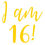 Thumbnail: I am 16! Birthday Vinyl Sticker