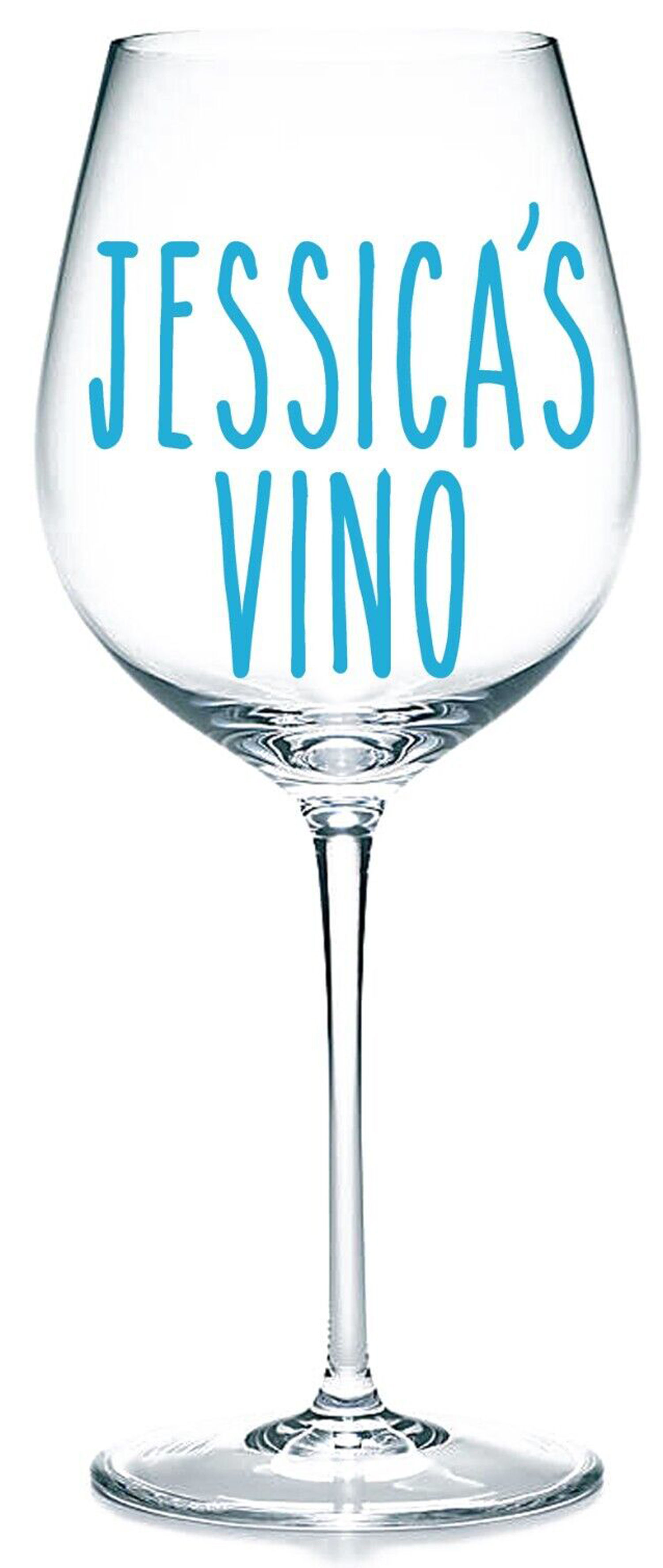 Personalised Name, Vino Transfer Sticker Label for Wine Glasses, Bottles