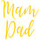 Thumbnail: Mam & Dad - set of 2 x Glass Stickers