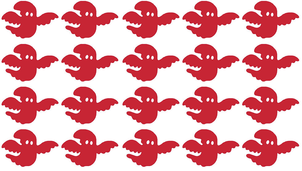 Thumbnail: 20 x Vinyl Ghost Shaped Stickers