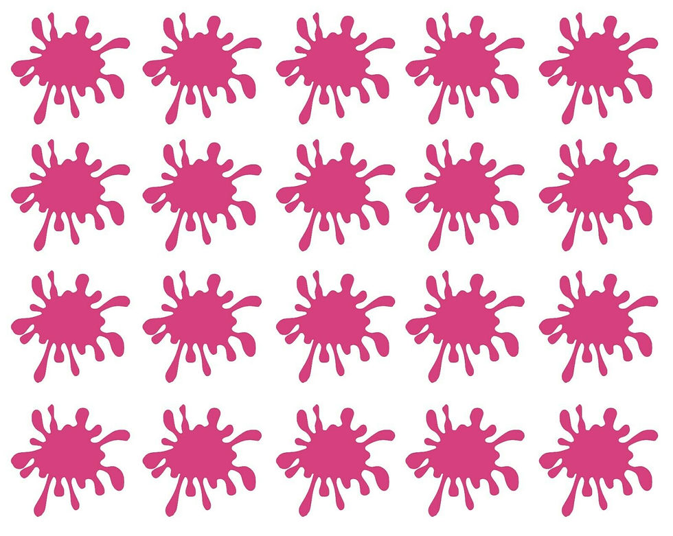 Thumbnail: 20 x Vinyl Paint Splat Shaped Stickers