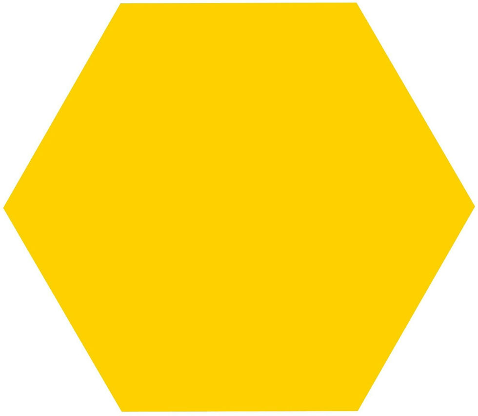 Thumbnail: Large Decorative Vinyl Hexagon Sticker. Colour Blocking