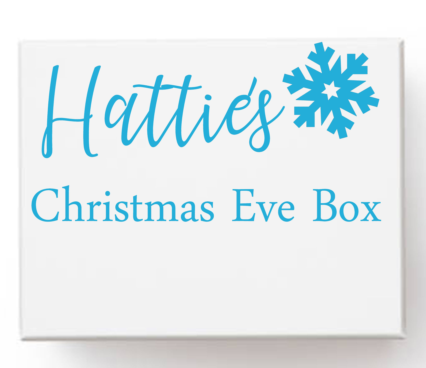Personalised name, Vinyl Transfer Label for Christmas Eve Box