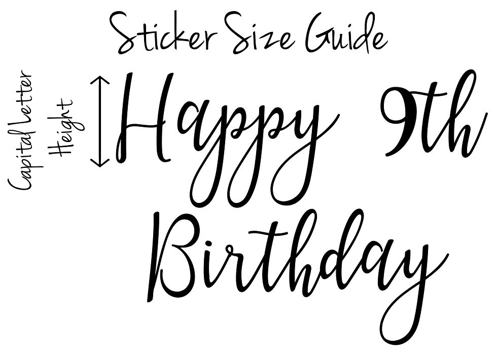 Thumbnail: Happy 9th Birthday Vinyl Sticker