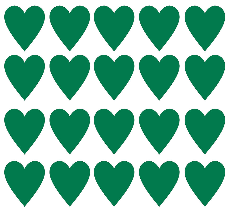 Thumbnail: 20 x Vinyl Heart Shaped Stickers, Playing Cards
