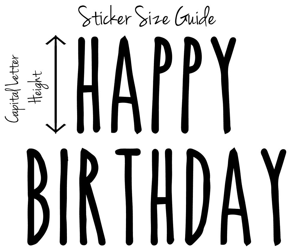 Thumbnail: Happy Birthday Vinyl Glass Sticker