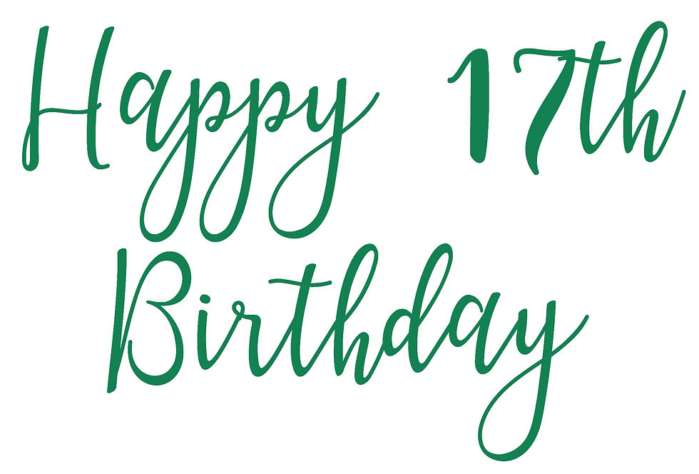 Thumbnail: Happy 17th Birthday Vinyl Sticker
