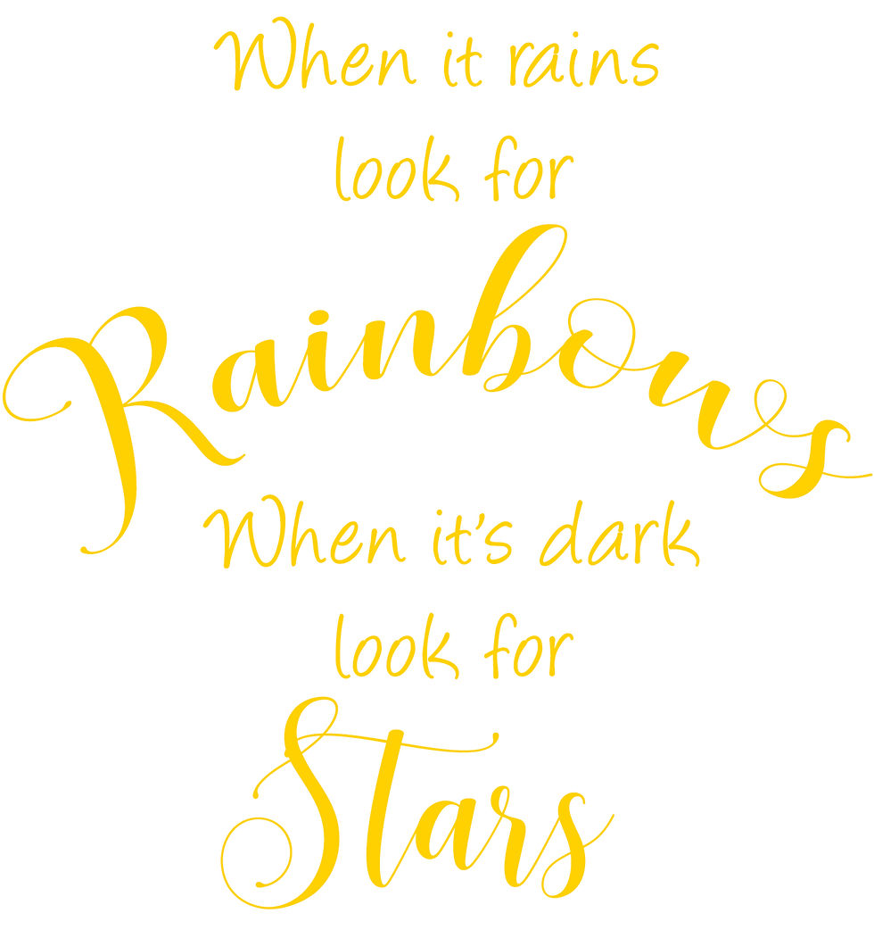Thumbnail: When it Rains look for Rainbows, when it's Dark look for Stars