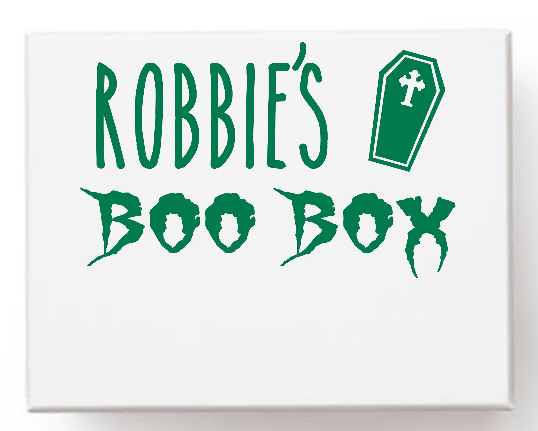 Personalised name, Vinyl Transfer Label for Halloween Boo Box