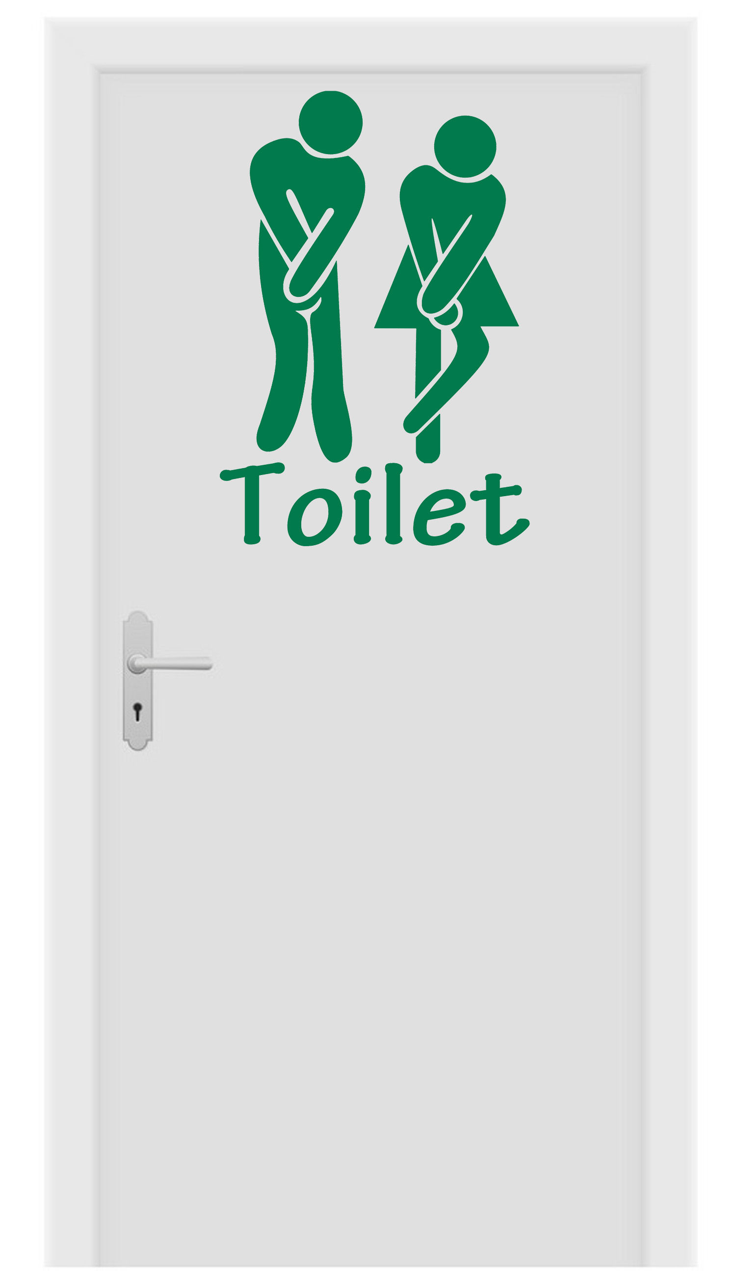 Toilet - Vinyl Sticker, Decal, Door Sign