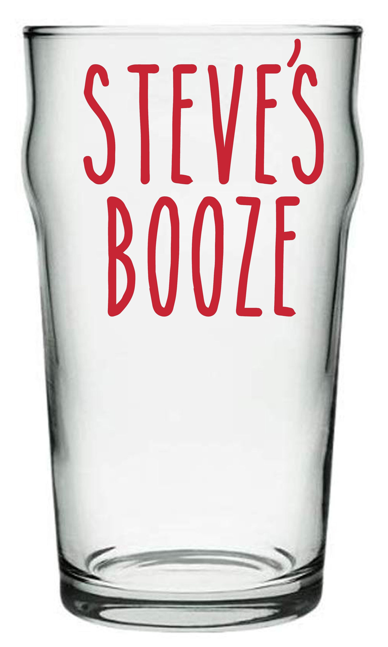 Personalised Name, Booze Transfer Sticker Label for Wine, Beer Glasses, Bottles