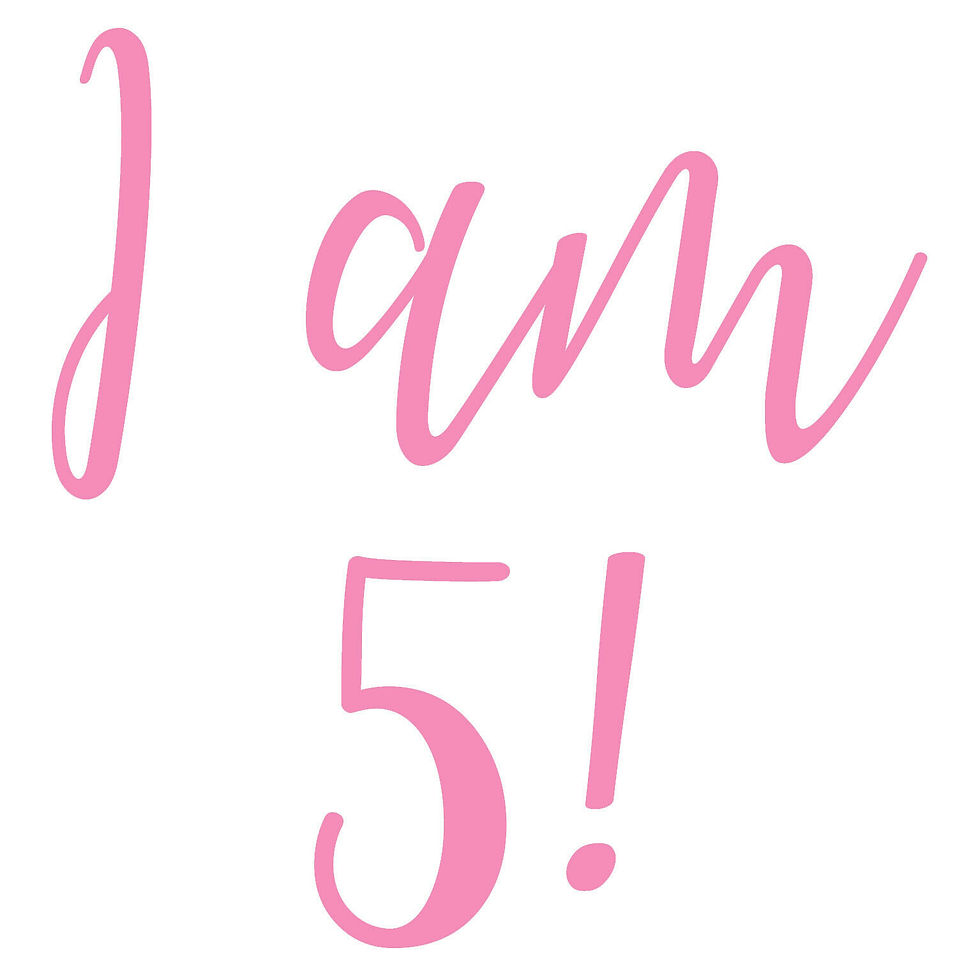 Thumbnail: I am 5! Birthday Vinyl Sticker