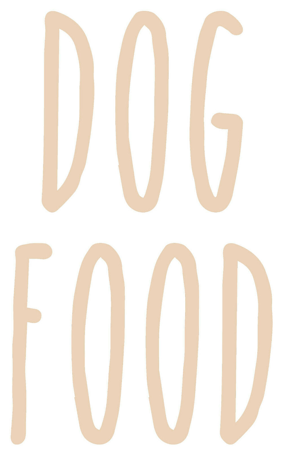 Thumbnail: Dog Food - Sticker for Storage Jars/Containers