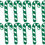 Thumbnail: 20 x Vinyl Candy Cane Shaped Stickers