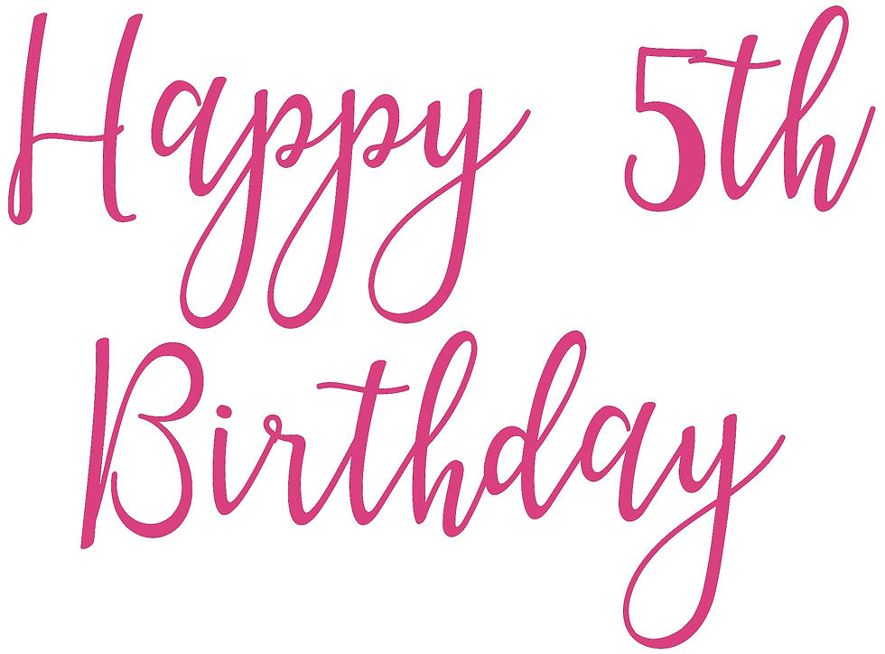 Thumbnail: Happy 5th Birthday Vinyl Sticker