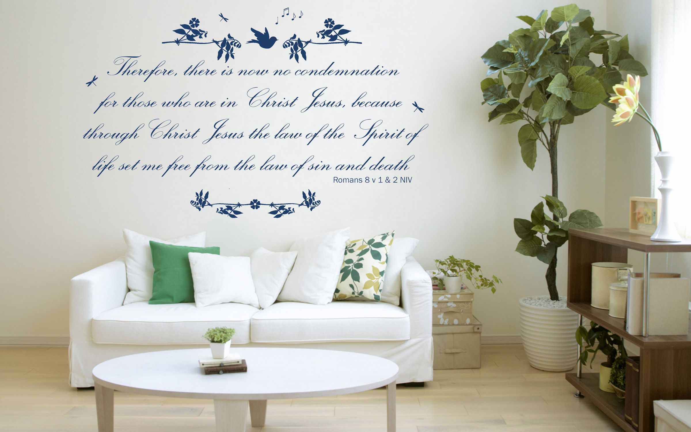 Romans 8 v 1 Bible Verse Quote