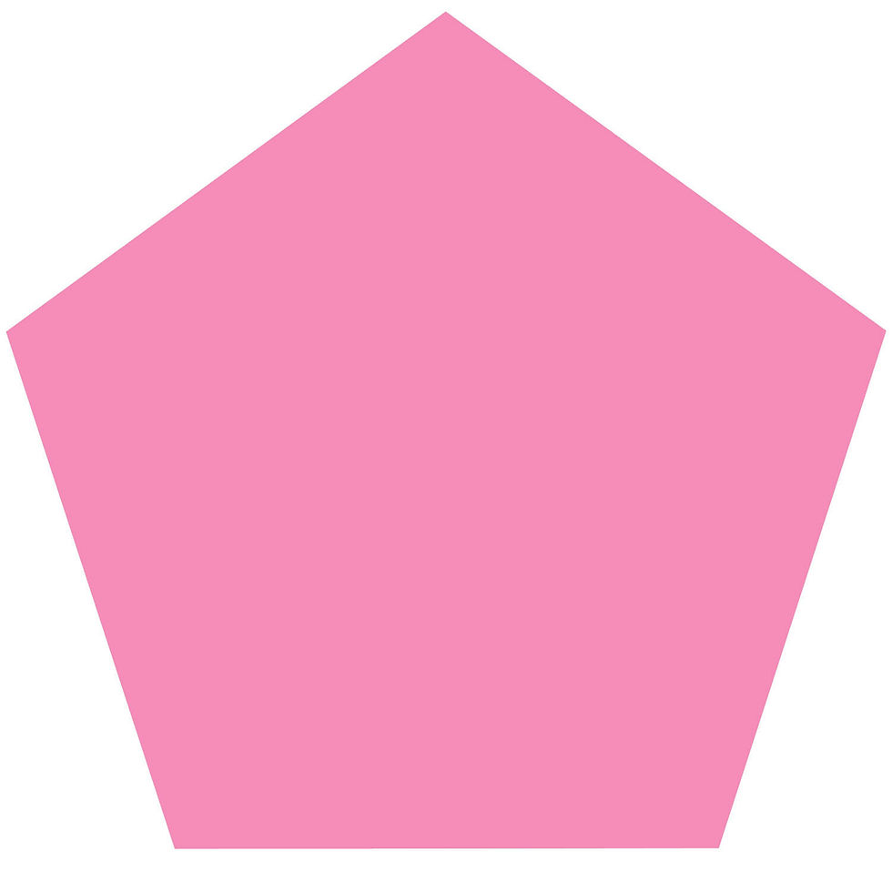Thumbnail: Large Decorative Vinyl Pentagon Sticker. Colour Blocking