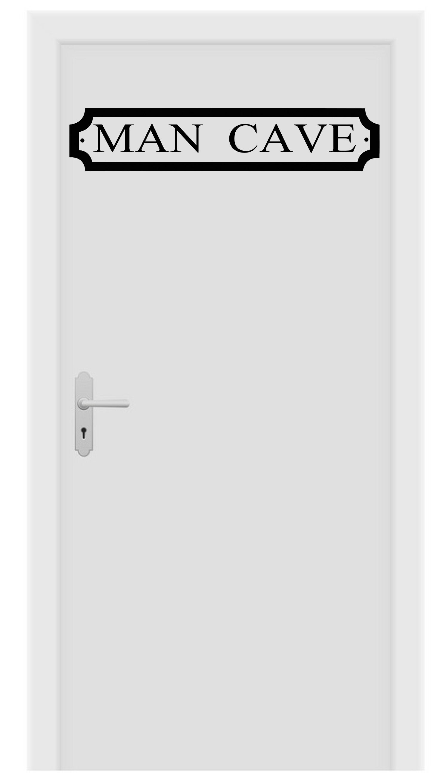 Man Cave - Vinyl Sticker, Decal, Door Sign