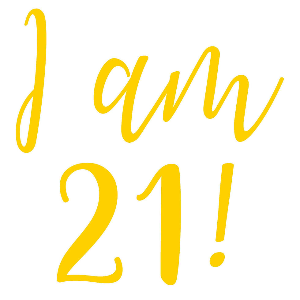 Thumbnail: I am 21! Birthday Vinyl Sticker