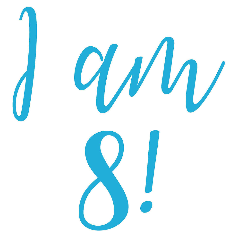 Thumbnail: I am 8! Birthday Vinyl Sticker