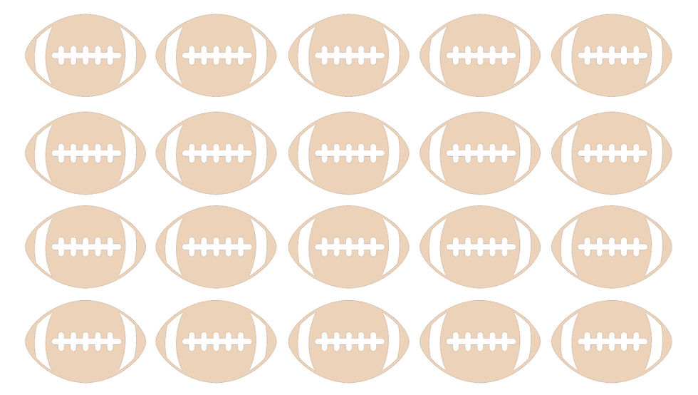 Thumbnail: 20 x Vinyl American Football Shaped Stickers