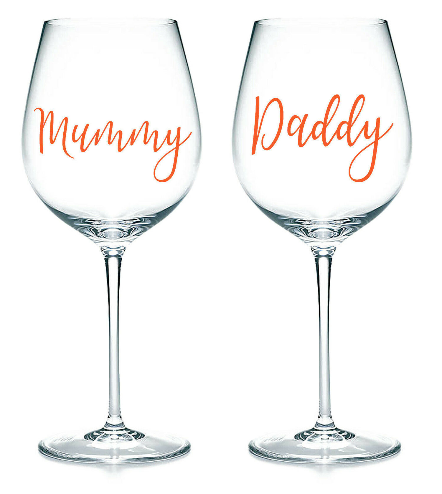Mummy & Daddy - set of 2 x Glass Stickers