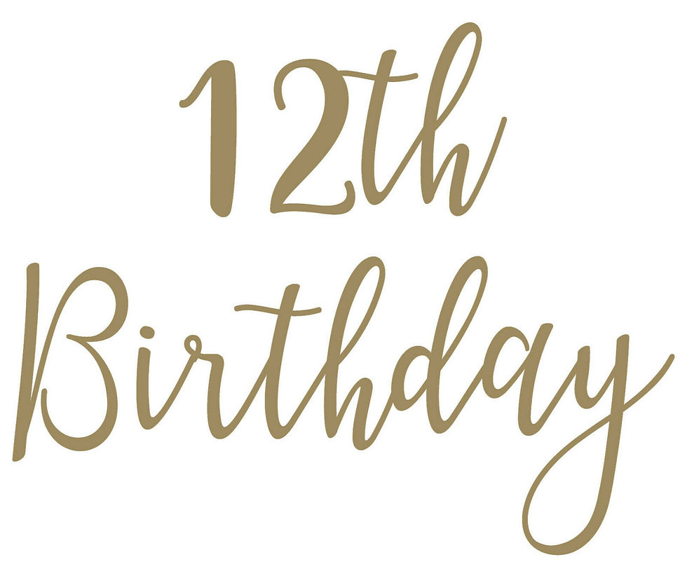 Thumbnail: 12th Birthday Vinyl Sticker