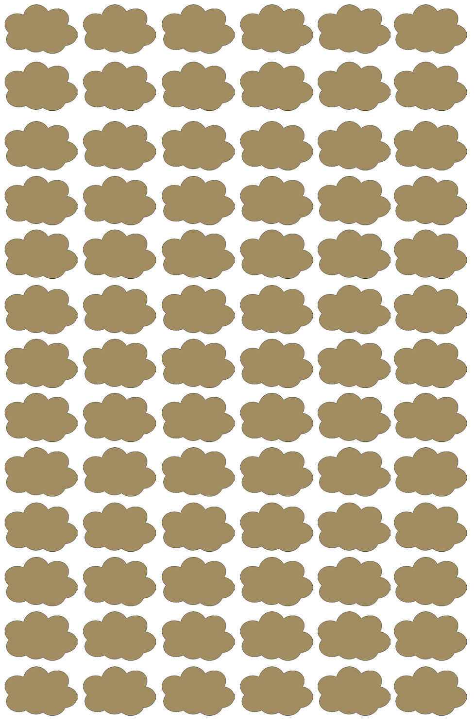 Thumbnail: Small Vinyl Cloud Shaped Vinyl Stickers