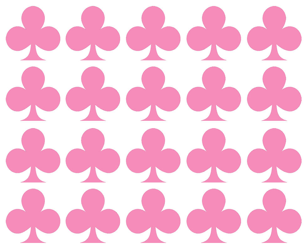 Thumbnail: 20 x Vinyl Club Shaped Stickers, Playing Cards