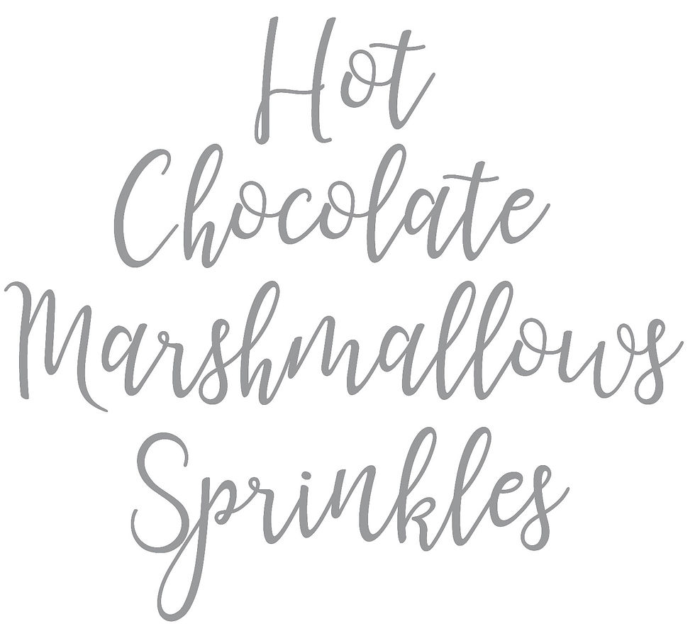 Thumbnail: Hot Chocolate, Marshmallows, Sprinkles - set of 3 x Stickers for Jars/Containers