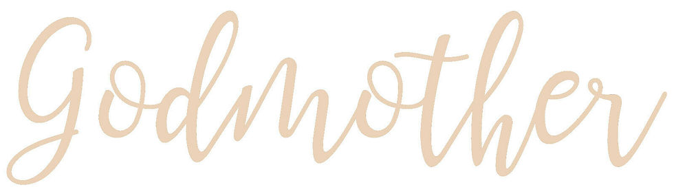 Thumbnail: Godmother, Vinyl Glass Sticker, Christening