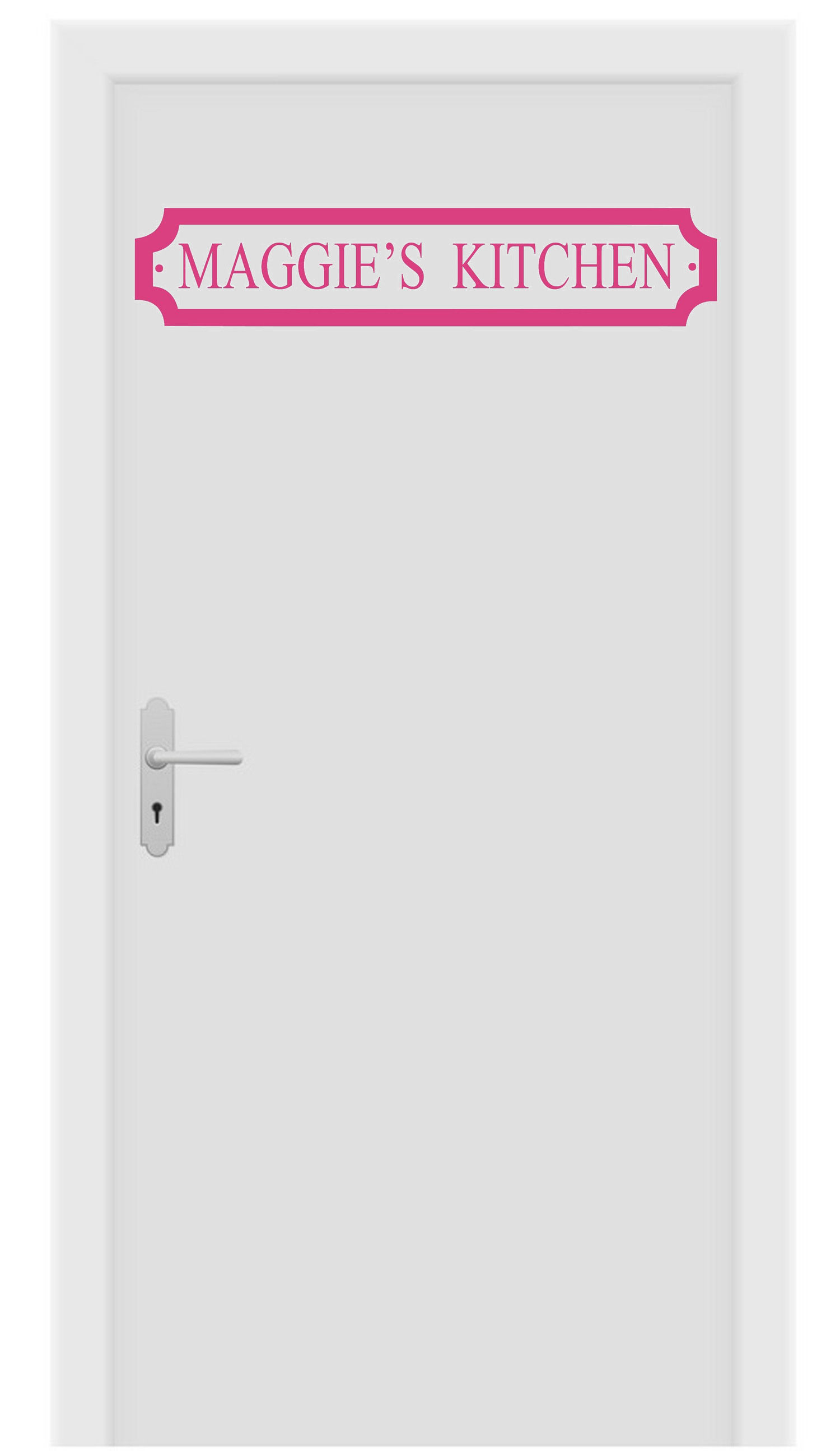 Personalised Name, 'Kitchen' - Vinyl Sticker, Decal, Door Sign