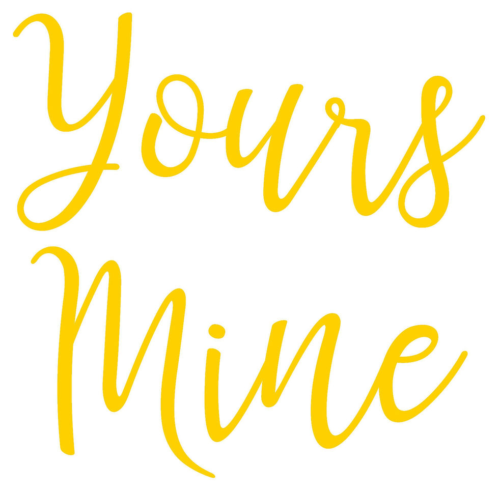 Thumbnail: Yours & Mine - set of 2 x Glass Stickers