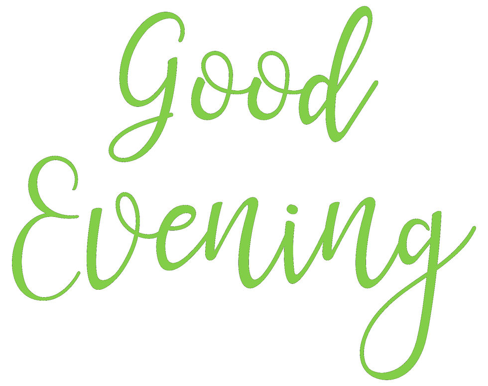 Thumbnail: Good Evening Vinyl Glass Sticker