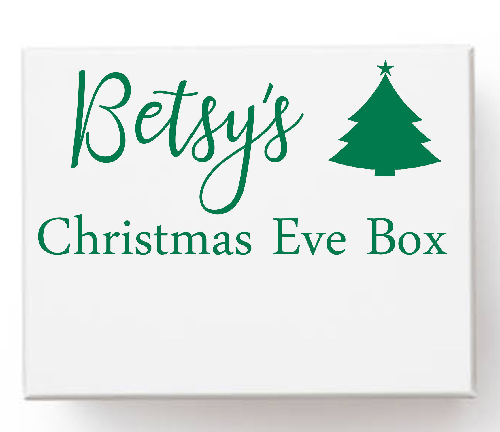 Personalised name, Vinyl Transfer Label for Christmas Eve Box