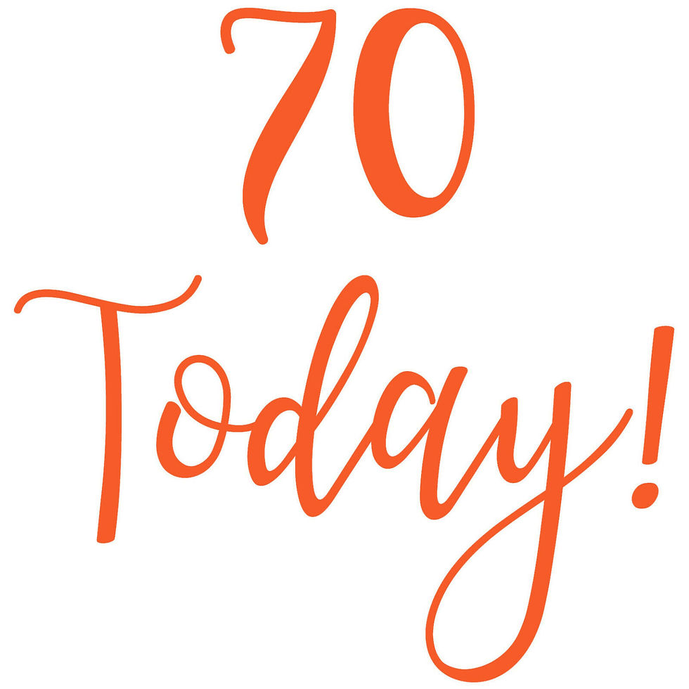 Thumbnail: 70 Today! Birthday Vinyl Sticker