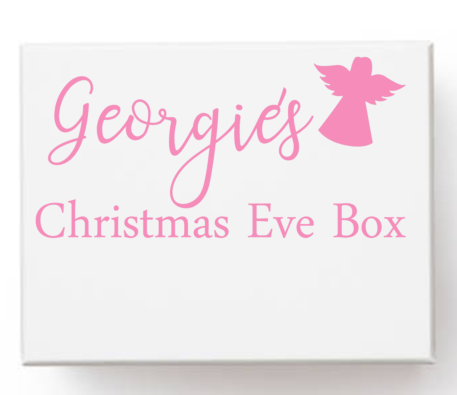 Personalised name, Vinyl Transfer Label for Christmas Eve Box
