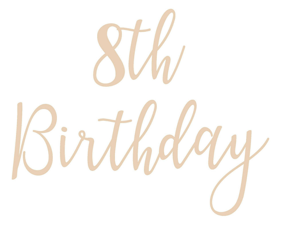 Thumbnail: 8th Birthday Vinyl Sticker