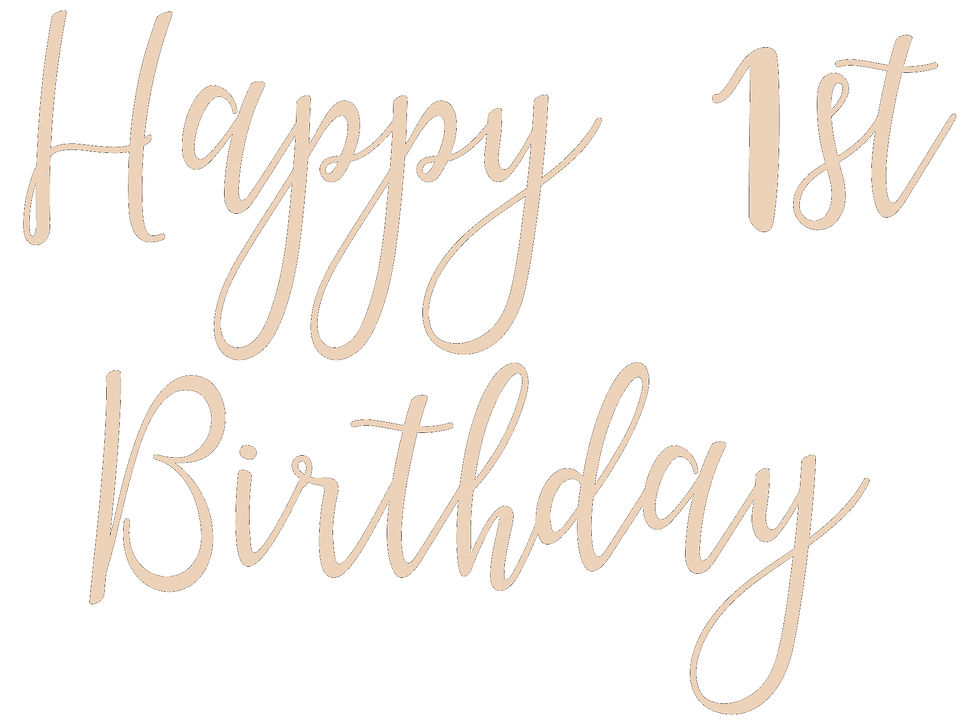 Thumbnail: Happy 1st Birthday Vinyl Sticker