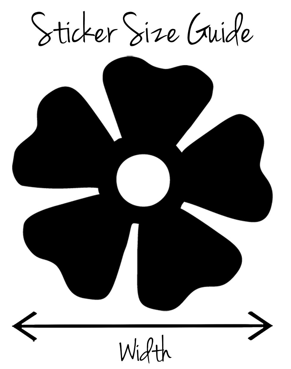 Thumbnail: 20 x Vinyl Flower Shaped Stickers
