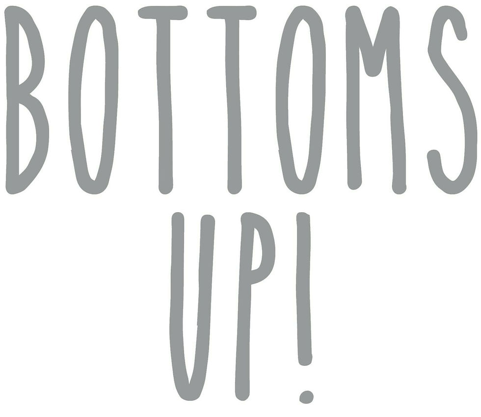 Thumbnail: Bottoms Up, Vinyl Glass Sticker