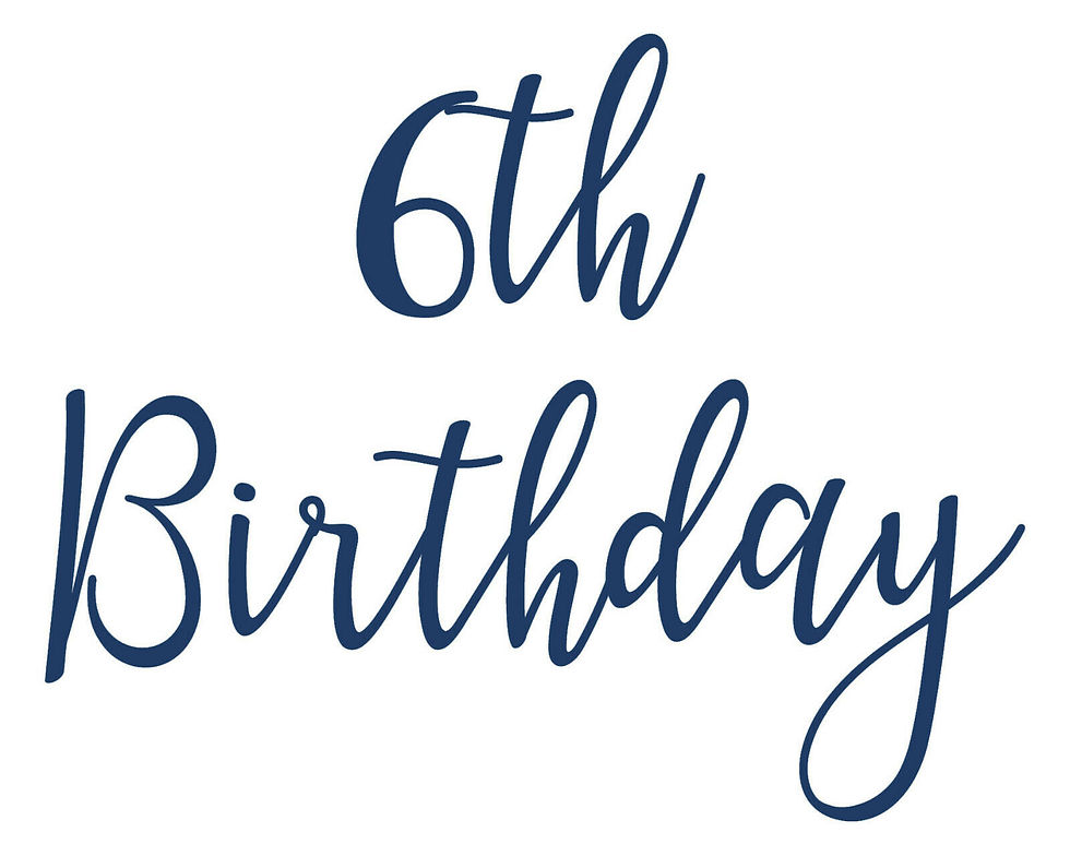 Thumbnail: 6th Birthday Vinyl Sticker