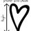 Thumbnail: Small Vinyl Hollow Heart Shaped Vinyl Stickers