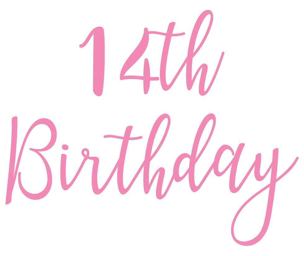 Thumbnail: 14th Birthday Vinyl Sticker